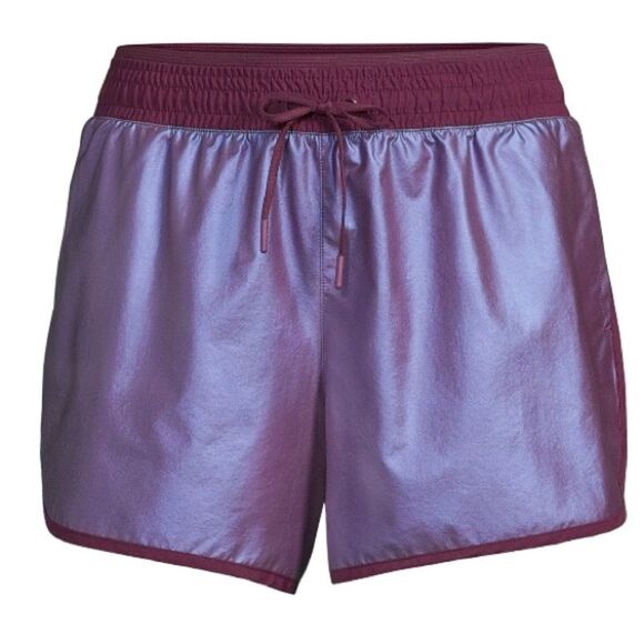 NWT Women’s Workout Shorts Purple Maroon Shine Shorts Plus Size XXL (20) CASUAL - Picture 4 of 6